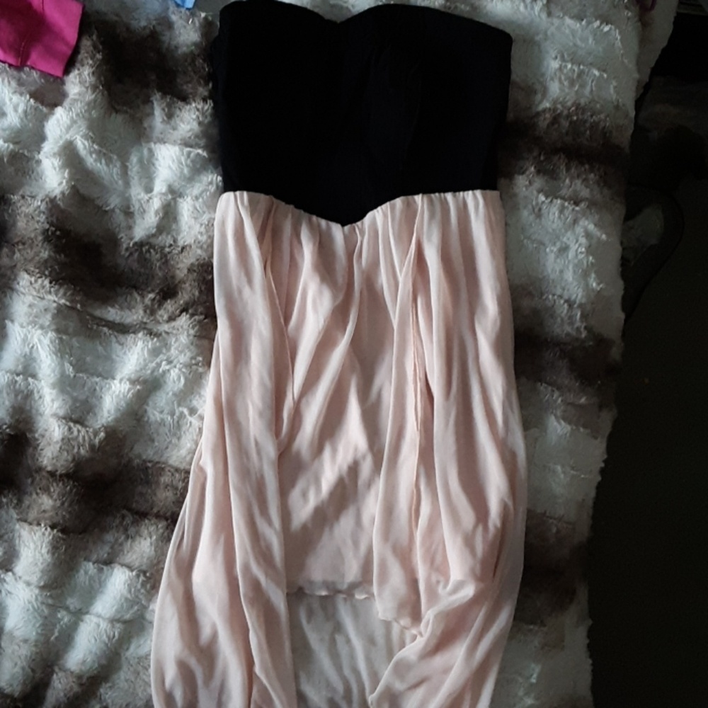 Strapless high low dress